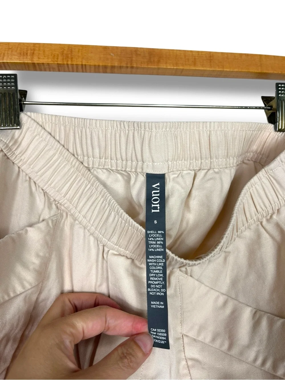 Vuori Shorts Womens S Trestles Twill Pull On Lyocell Linen Sand Dollar Pockets